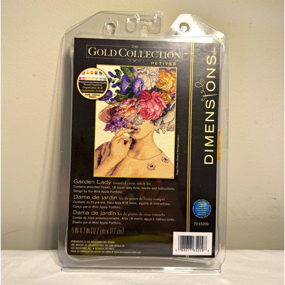 Dimensions Gold Collection Petites Garden Lady Cross Stitch Kit 70-65209